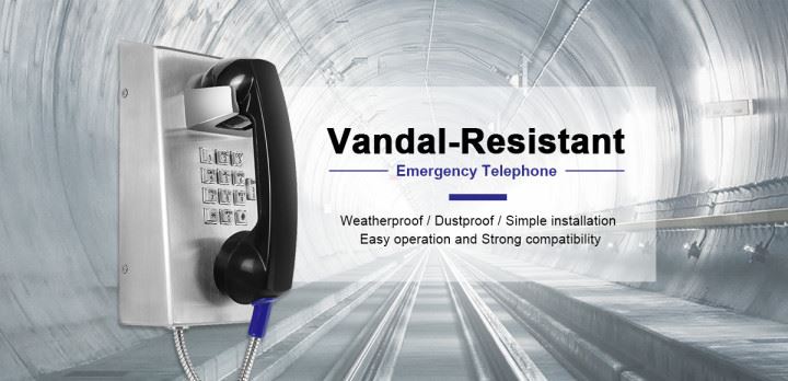 Vandal Easpórtála J&R Technology-Teileafón Éigeandála Frithsheasmhach in agha...