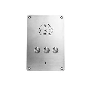 Intercom Seomra Glan Dustproof uiscedhíonach le 3 chnaipe le haghaidh ardaitheoir, go leor páirceála, BAT